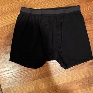 One pair men’s size large Lululemon 5 inch underwear. Black